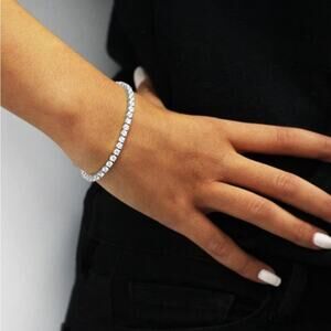 NWOT 925 Sterling Silver 4mm Tennis Bracelet